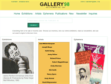 Tablet Screenshot of gallery.98bowery.com